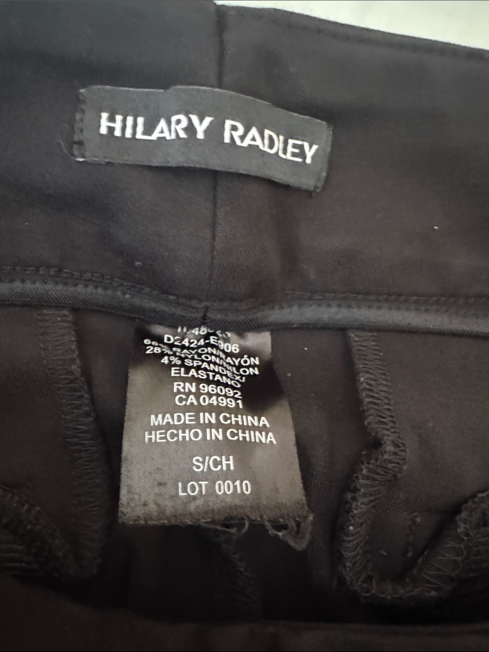 Hilary Radley Black High-Rise Leggings